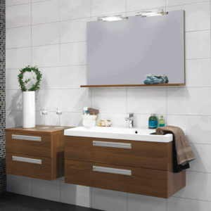 Móveis de banheiro simples Gabinete de banheiro de PVC com novo design