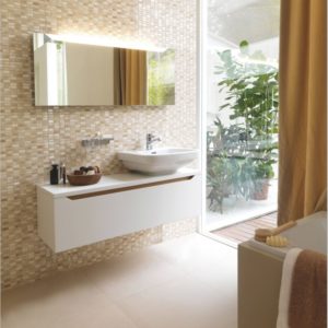 Ensemble de vanité de salle de bain avec armoires murales à miroir moderne