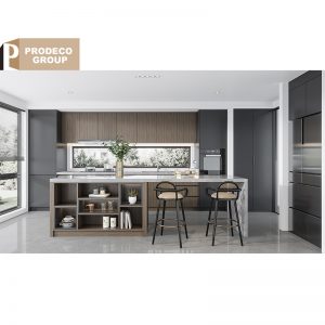 Set di mobili da cucina per appartamento moderno Set di mobili da cucina completo Mobili da cucina senza maniglie