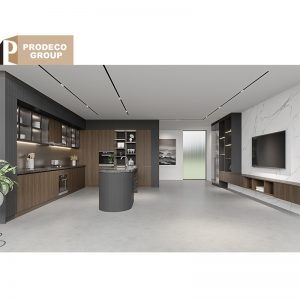 High Quality Kitchen Cabinet Set Modern Luxury Kitchen Cabinet Dark Grey Kitchen Cabinets