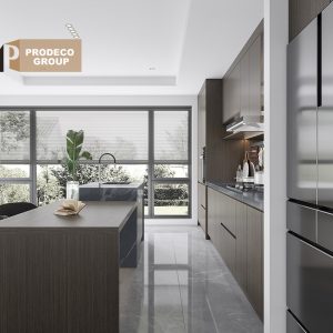 Design Luxury Modern Furniture Set Customized Solid Wood Modular Kitchen Cabinet